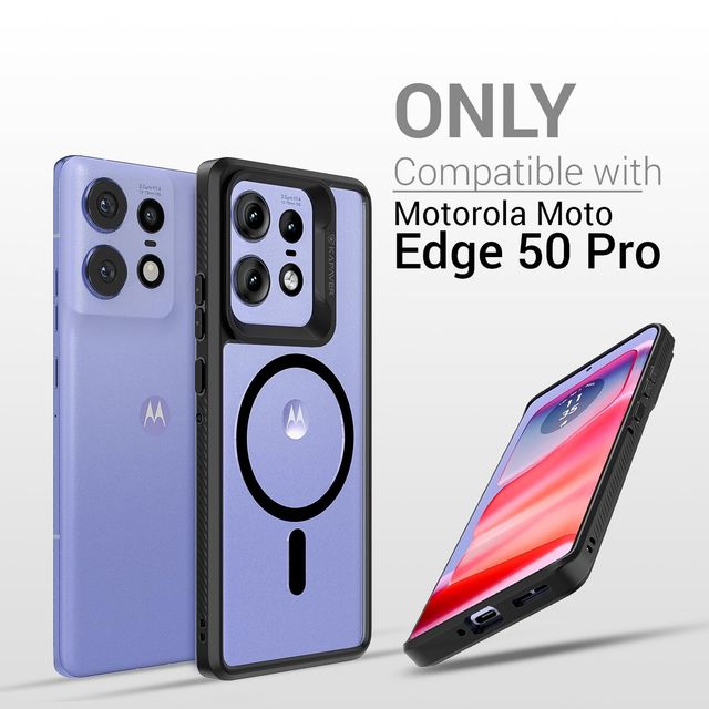 Kapaver Moto Edge 50 Pro Back Cover Case | Mag X - Black