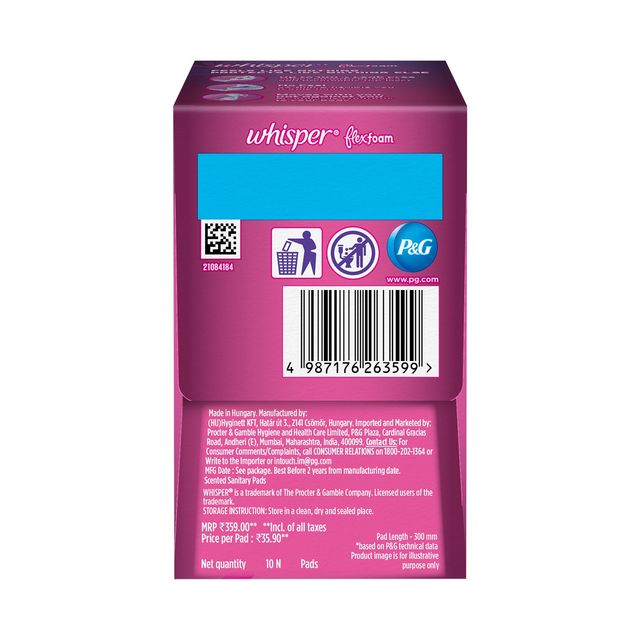 Whisper Flexfoam XL+ Sanitary Pads