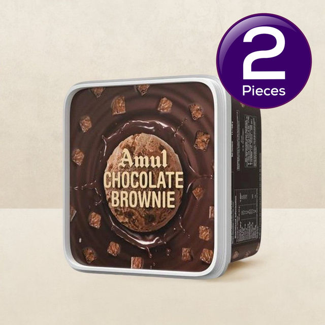 Amul Chocolate Brownie Ice Cream Tub 1 l Combo