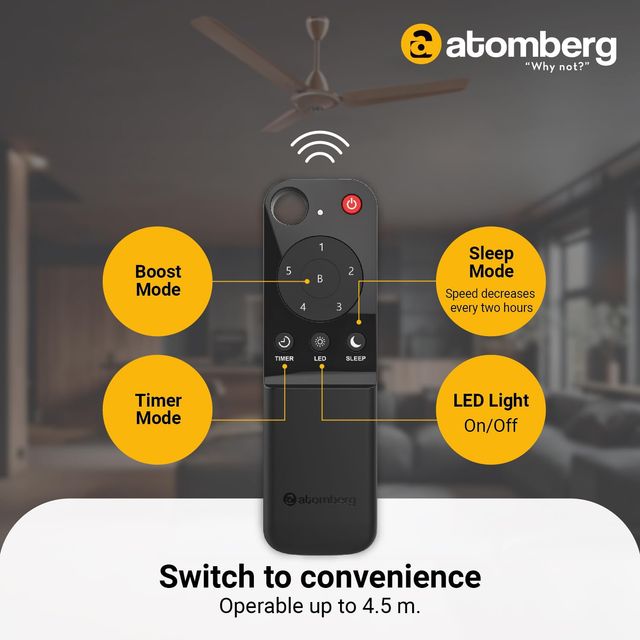 Atomberg Efficio Alpha Gloss Brown Ceiling Fan