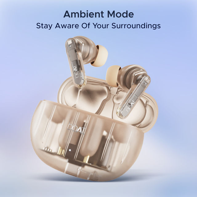 boAt Airdopes 191 Anc Tws Earbuds W/ 32db Anc, Ambient Mode, 60h Playback(Pellucid Orange)