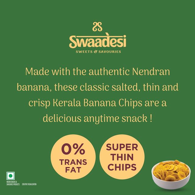 UNIBIC Swaadesi No Palm Oil Kerala Banana Chips-Classic Salted