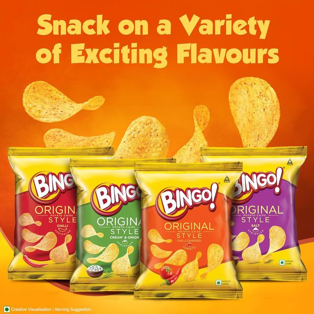 Bingo! Original Style Chilli Charged Tomato Chips 55 g Combo