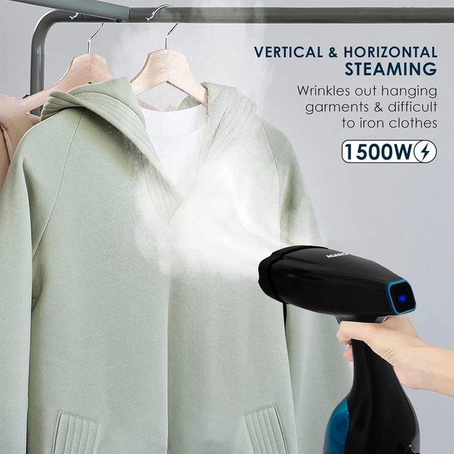 Agaro Signify Handheld Garment Steamer 1500W, Horizontal & Vertical Use,260 Ml Water Tank