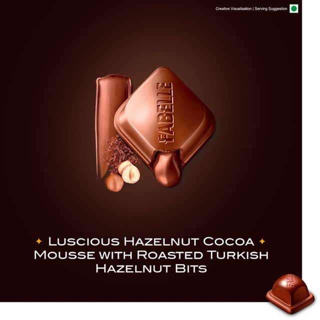 Fabelle Hazelnut Mousse Centre Filled Handcrafted bar