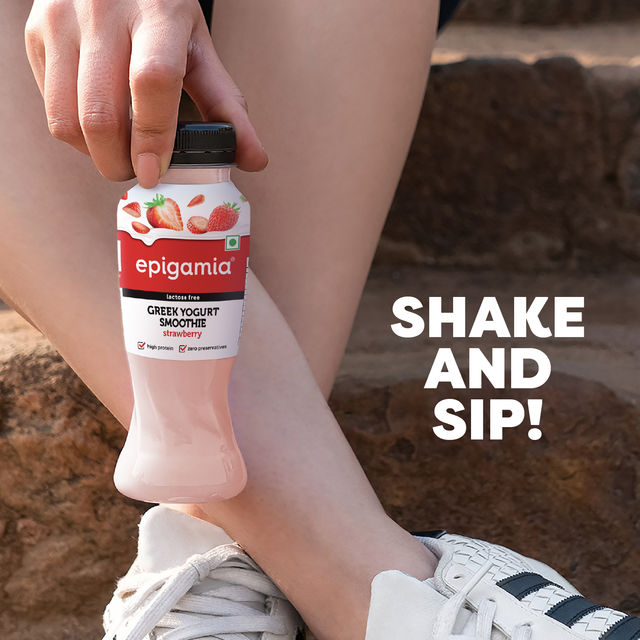 Epigamia Greek Yogurt Smoothie- Strawberry 180 ml Combo