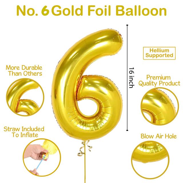 Let's Vybe Foil Balloon Number 6