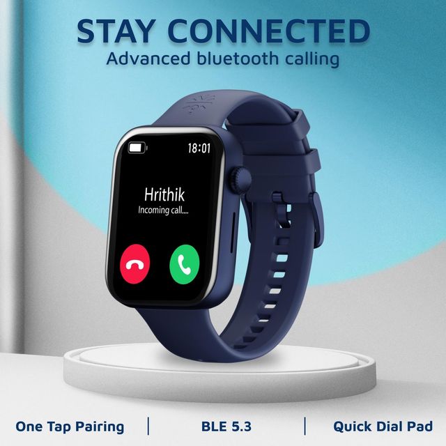 Cult.Sport Burn Plus 1.78" AMOLED Display, Live Cricket Score, BT Calling Smartwatch, AOD (Blue)