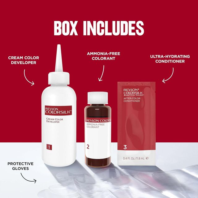 Revlon Colorsilk Hair Color with Keratin - Dark Mahogany Brown 3RB 80 ml X 2 Combo