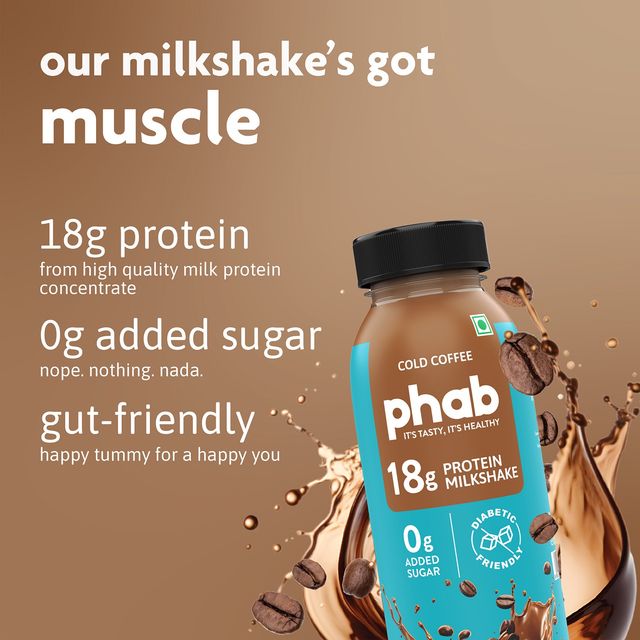 Phab Cold Coffee 18G Protein Milkshake 200 ml Combo