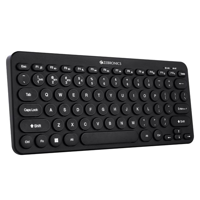 Zebronics K4000Mw Wireless Keyboard with 2 Bluetooth & 2.4 GHz Wireless Connection