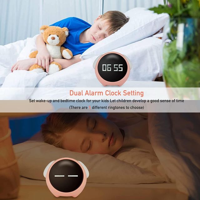 Desidiya Digital Emoji Table Clock - Pink, Fun Design - Pink