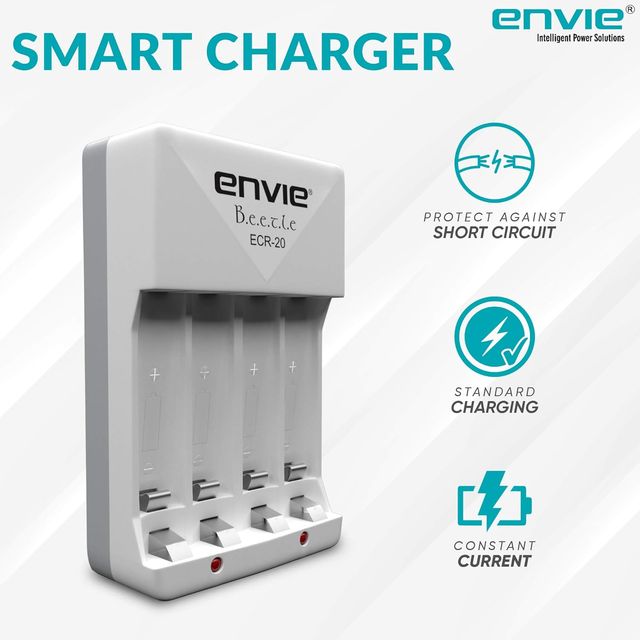 Envie Ecr-20 Beetle Wall Charger For Aa & Aaa (Ni-Mh/Ni-Cd) Rechargeable Batteries