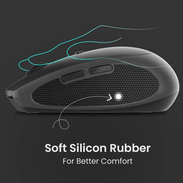 Portronics Toad 30, 2.4 Ghb Wireless Optical Mouse - Black