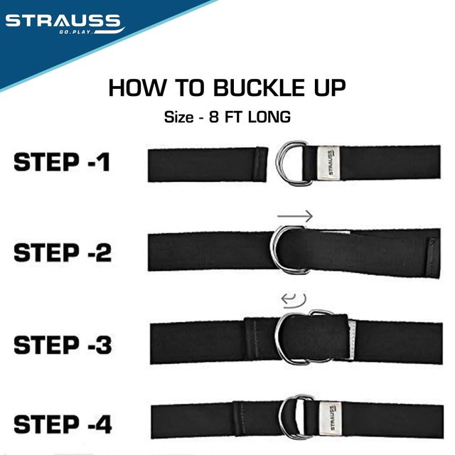 Strauss Yoga Belt | 8 Feet | Black