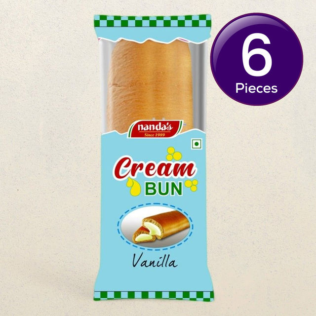 Nanda's Vanilla Cream Bun 60 g Combo