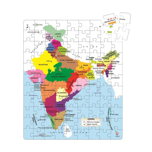 Ratna's India Map Jigsaw