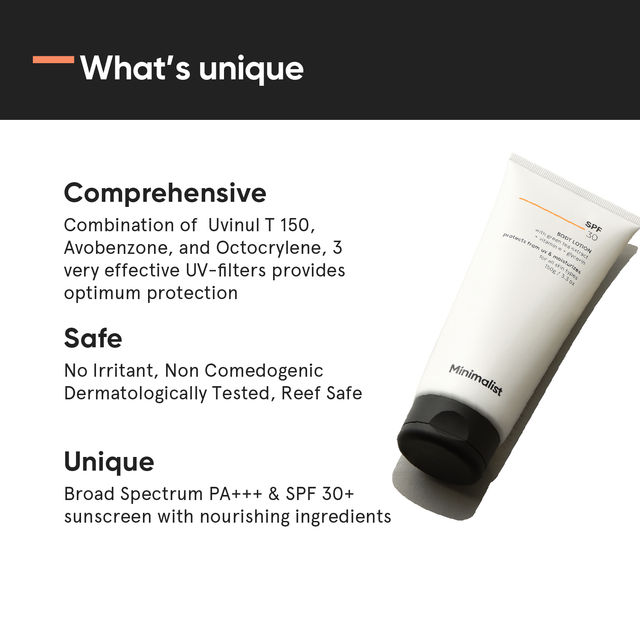 Minimalist Spf 30 Body Lotion With Vitamin E, Glycerin