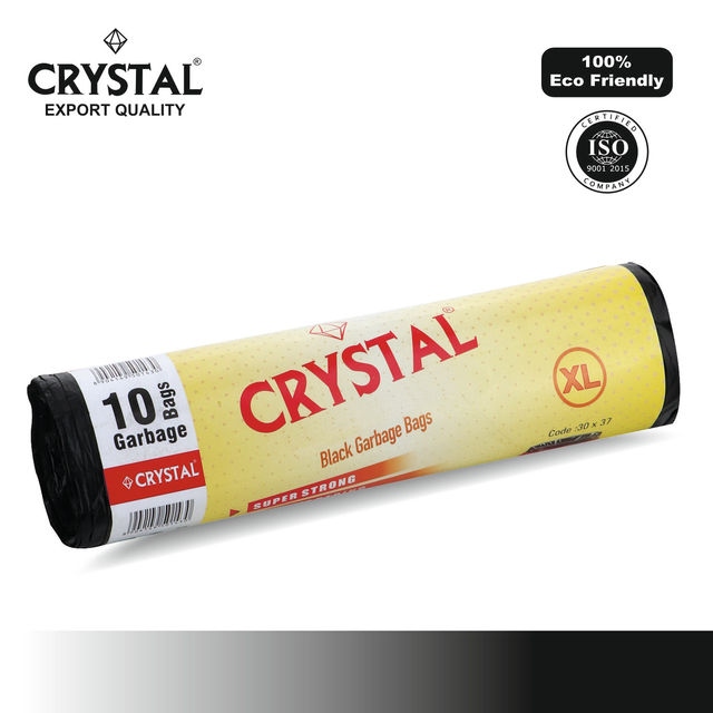 Crystal Extra Large Black Garbage Bag Roll 30X37