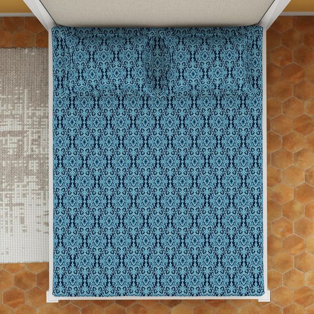 Welspun Double Bedsheet With 2 Pillow Covers 220 X240 Cms / 43 X68 Cms (Dark Blue)