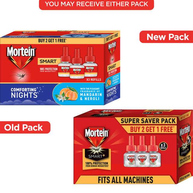 Mortein Insta5 Mosquito Repellent Machine(45ml) & Mortein Smartplus Mosquito Repellent Refill B2G1(105ml) Combo
