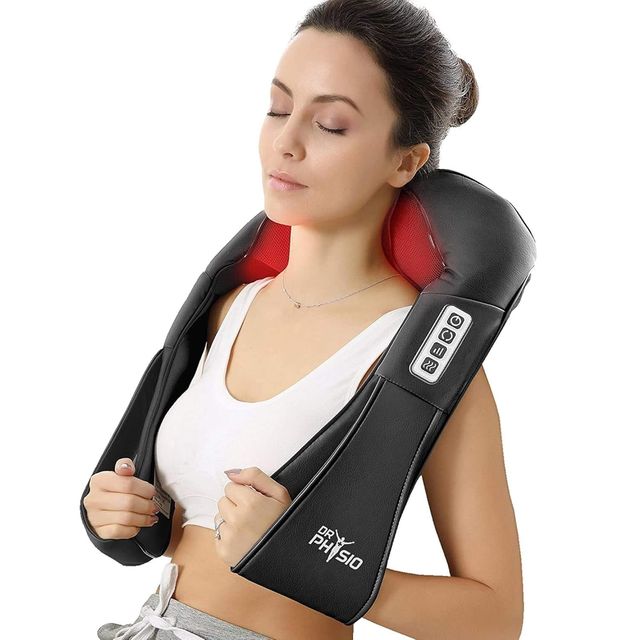 Dr Physio (Usa) Electric Heat Shiatsu Massager Machine For Cervical Neck Shoulder &Back Pain Relief