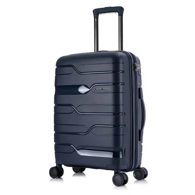 Nasher Miles Unisex Solid PP 76 L Telescopic Trolley Bag | Navy Blue - 65 cm