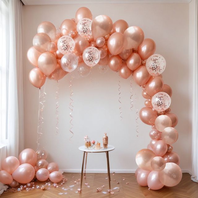 Party Propz Rose Gold Balloon Combo Set Of 25