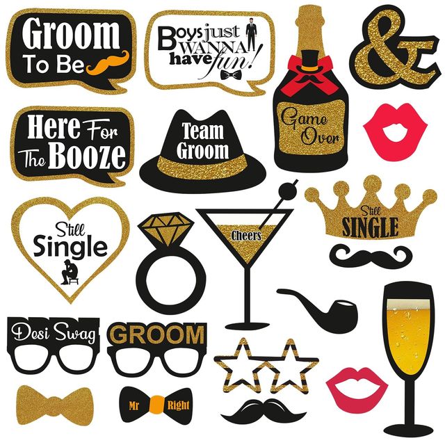 Party Propz Groom To Be Decoration Set Props - Pack Of 21