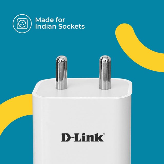 D-Link 20W Dual Port Fast Charger Type-C & USB-A - White