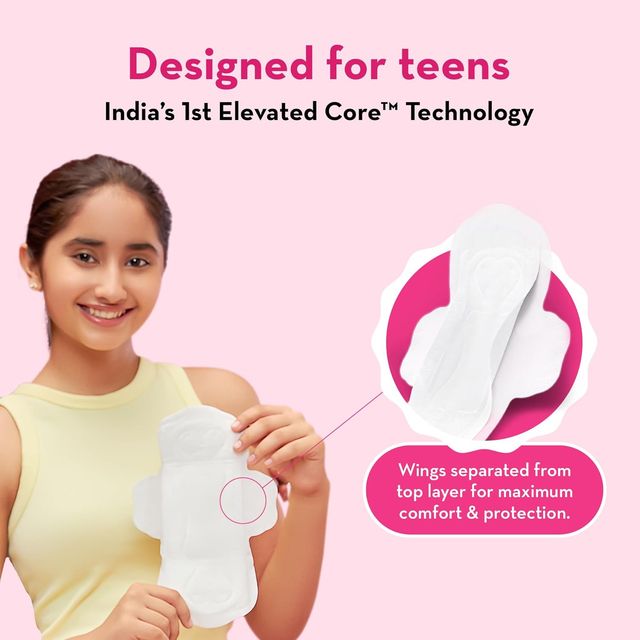 Plush Regular Teen Sanitary Pads With Anti Fold Technology