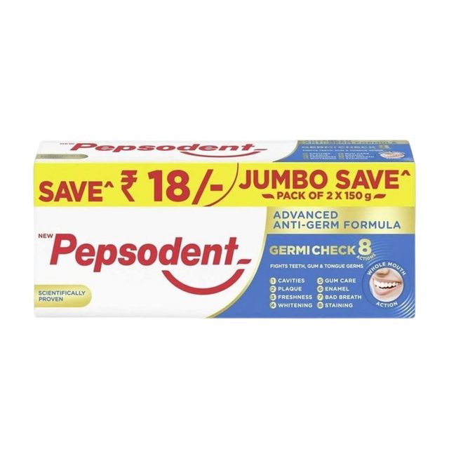 Pepsodent Germicheck 8 Actions, Toothpaste With Anti-Germ Formula, Clove & Neem Oil
