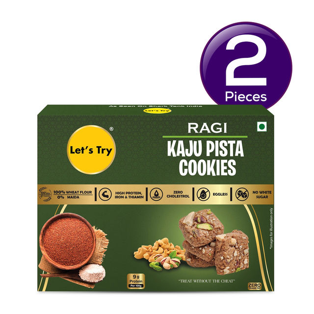 Let'S Try Ragi Kaju Pista Cookies 200 g Combo