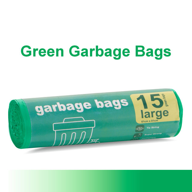 Garbage Bag Roll Green - Large - 24 x 32 Inch