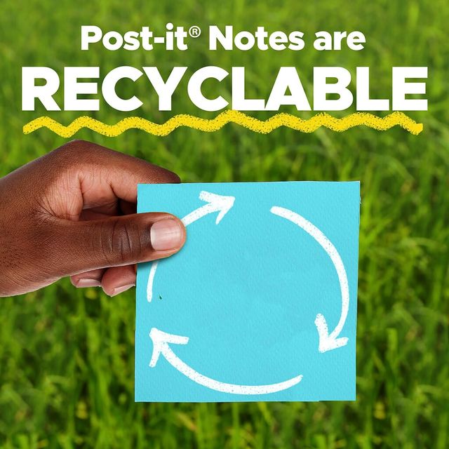 Post-it Sticky Notes - 76 mm x 76 mm | Multicolour | Paper | Square | 135 Sheets