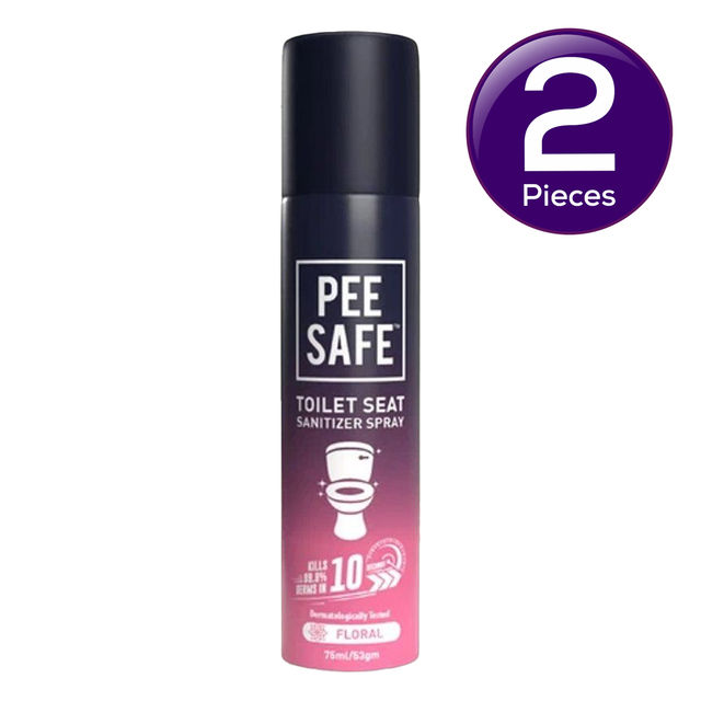 Buy Pee Safe Toilet Seat Sanitizer Spray Floral 75 ml Combo Online ...