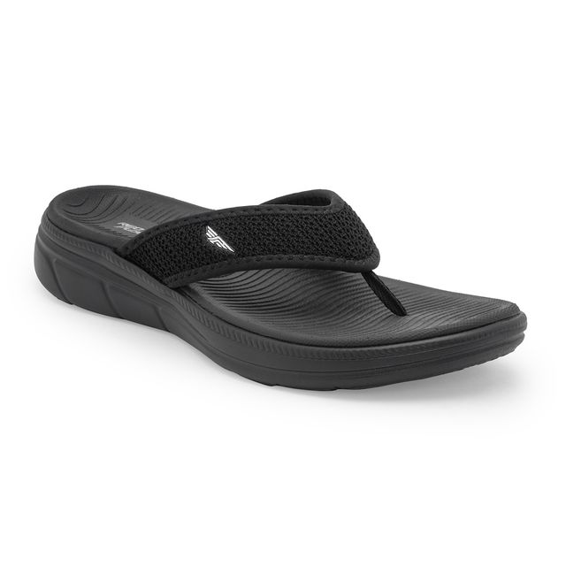 Red Tape Casual Flip-Flops for Men | Refined Round-Toe Shape | Relaxing Slip-On Support | Black | 10