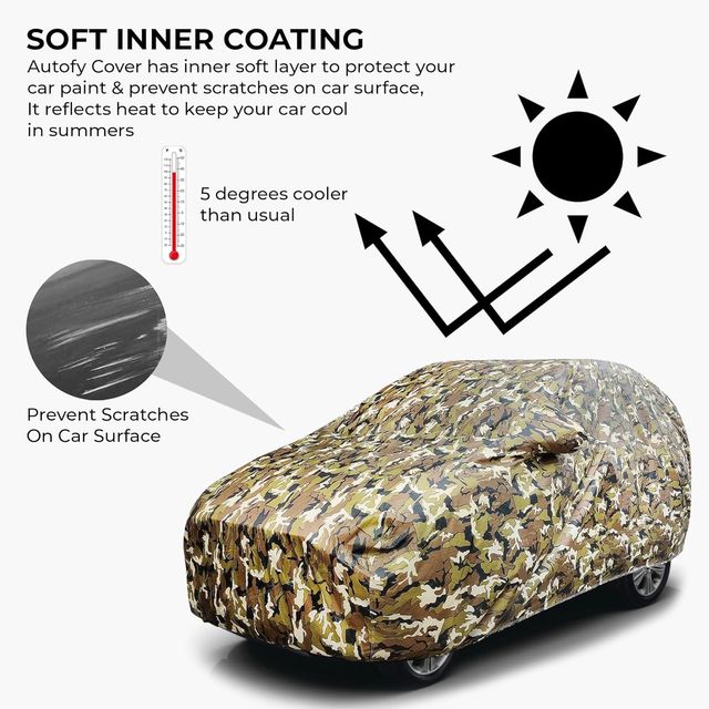 Autofy Defo Car Cover For Maruti Suzuki Swift Dzire | Year 2017 Onwards - Flock Layer Inside