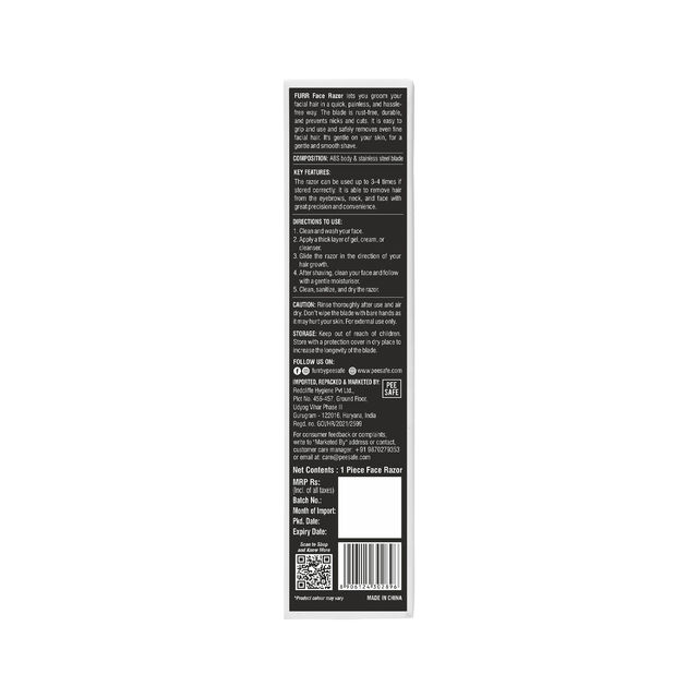 FURR By Pee Safe Reusable German Blade Face Razor | Smooth & Precise for All Skin Types