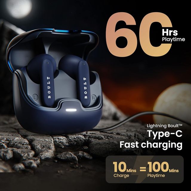 Boult Z40 With Zen Enc Mic, 60H Battery Life, Low Latency Gaming,5.3 Bluetooth Headset(Blue)