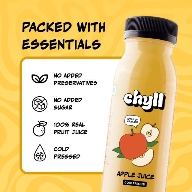 Chyll 100% Fresh Apple Juice - Cold Pressed 200 ml Combo