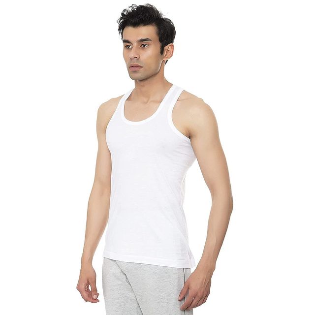 Amul Comfy Men's Vest | White - 80