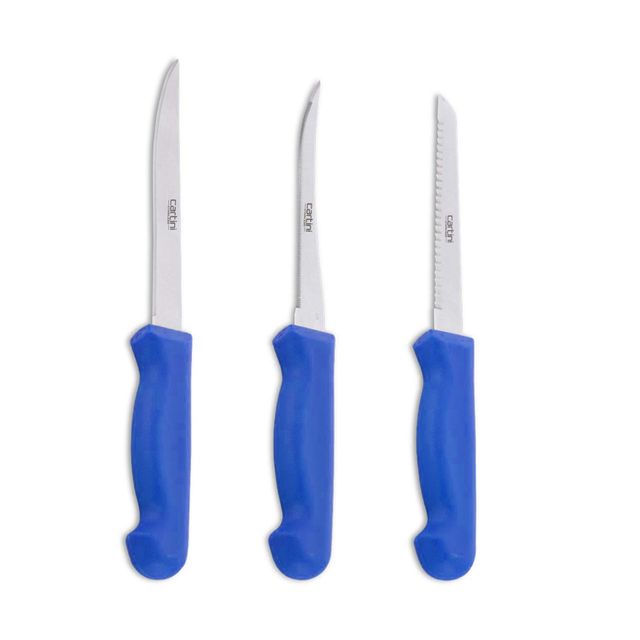 Godrej Cartini Kitchen Stainless Steel Knife Set (3 Pieces, assorted colour)