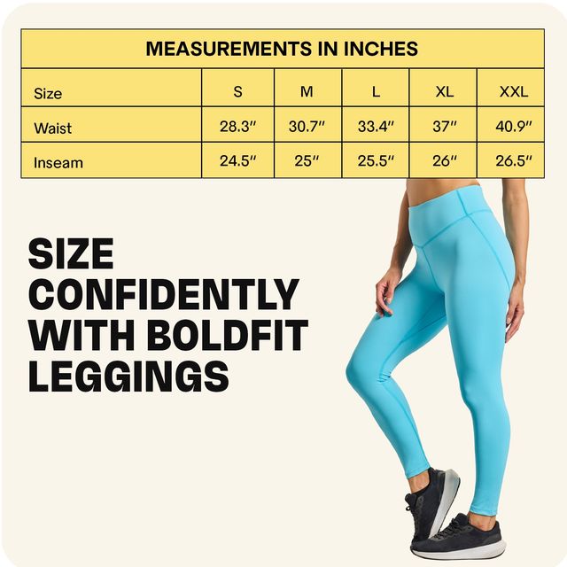 Boldfit Women's Yoga Pants Nylon Stretchable Fitness Leggings | SkyBlue - L