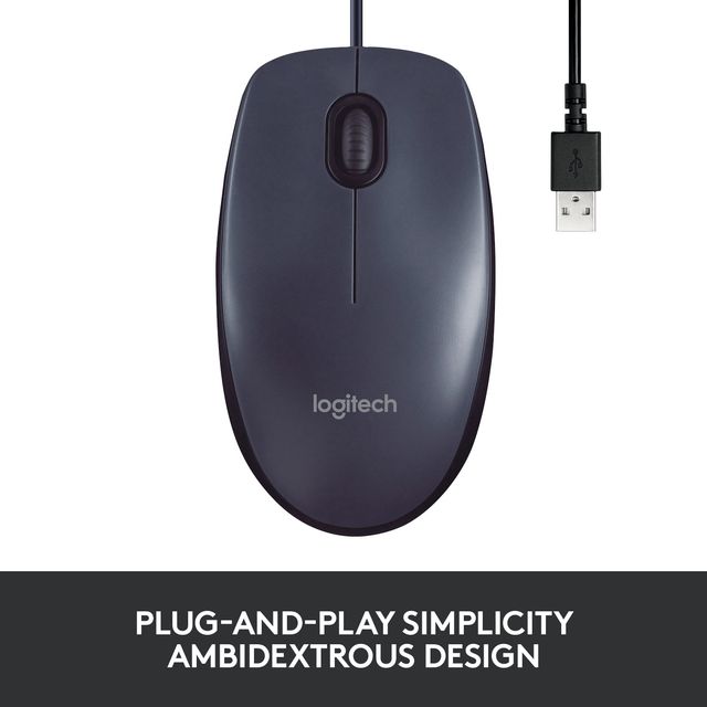 Logitech B100 Wired Usb Mouse