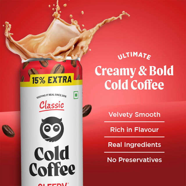 Sleepy Owl Cold Coffee Can - Classic(200ml), Sleepy Owl Cold Coffee Can - Hazelnut(200ml) & Sleepy Owl Cold Coffee Can - Salted Caramel(200ml) Combo