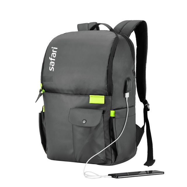 Safari Unisex Block Print Polyester 23 L Laptop Backpack | Black