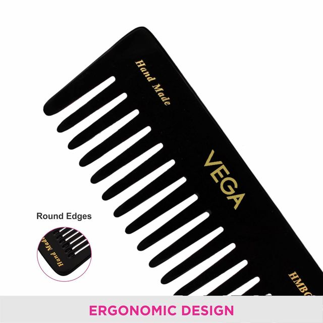 VEGA Shampoo Hair Comb - Large Hmbc-406 | Black