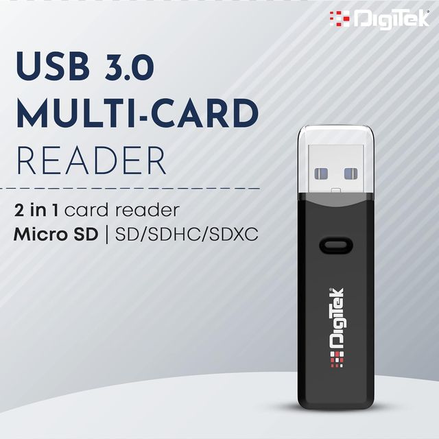 Digitek Dcr 006 Usb 3.0 High Speed 2 In 1 Multi Card Reader With Led Indicator,Upto 5 Gbps Download