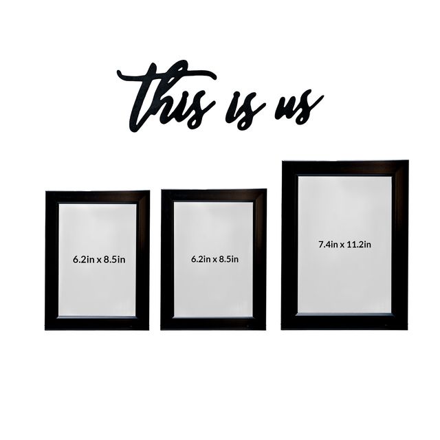 Urbanfix Set Of 3 Photoframe With This Is Us Cut Out